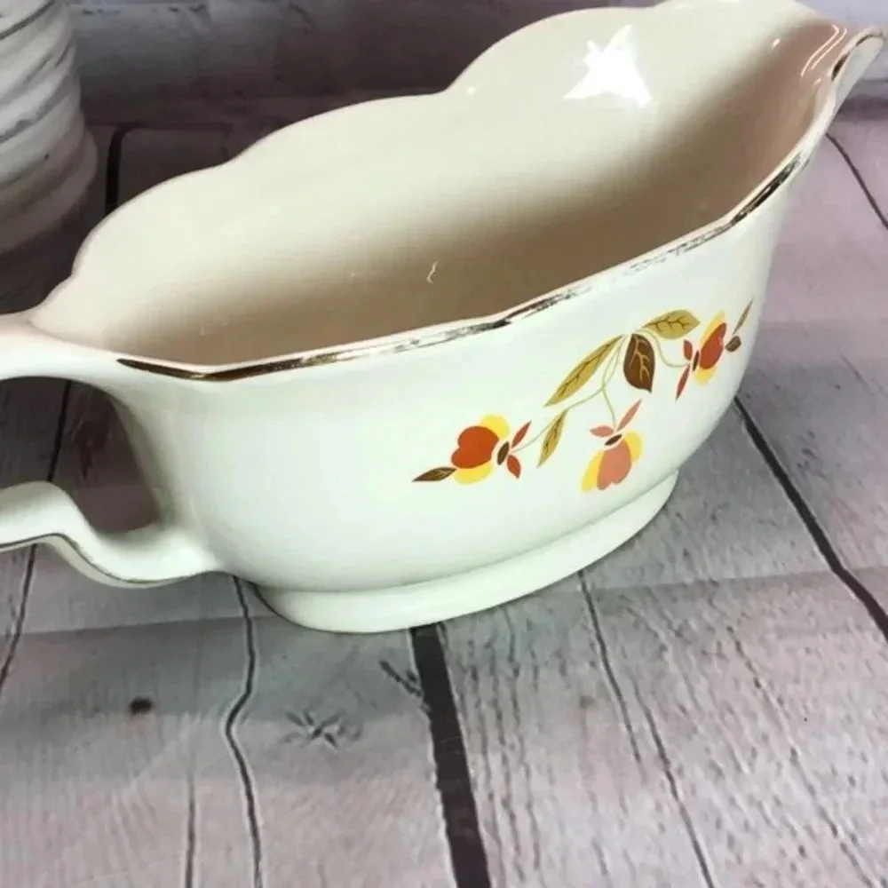 Vintage superior Hall's china gravy boat cottagecore granny entertaining